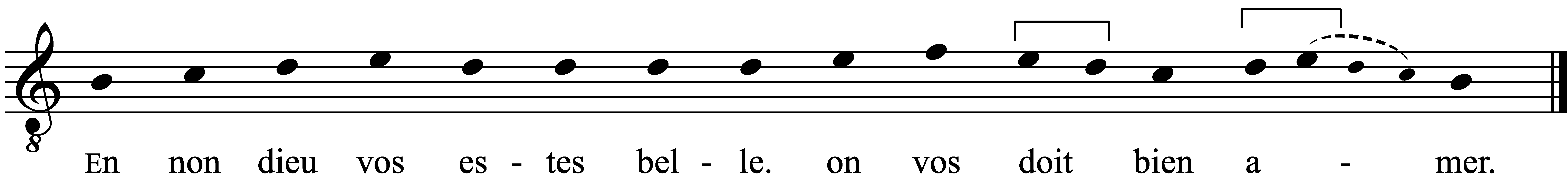 Refrain musical notation